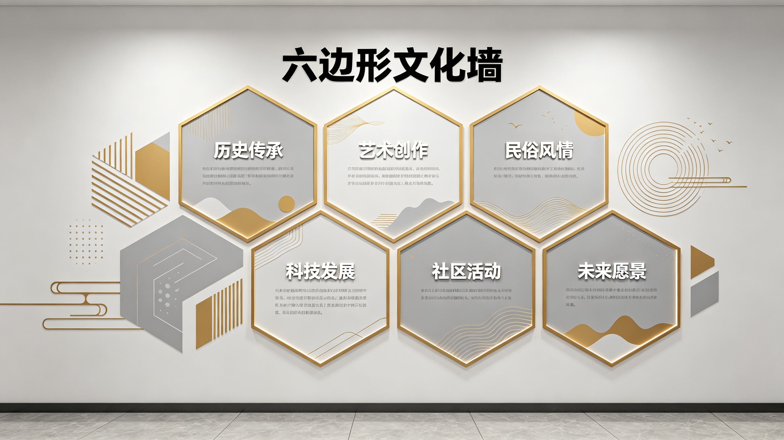 元谋企业文化墙 | 六边形信息美学